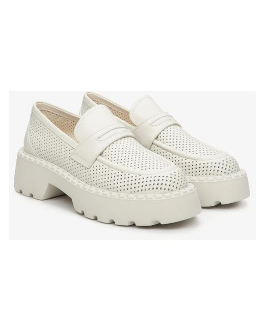 ESTRO White Loafers