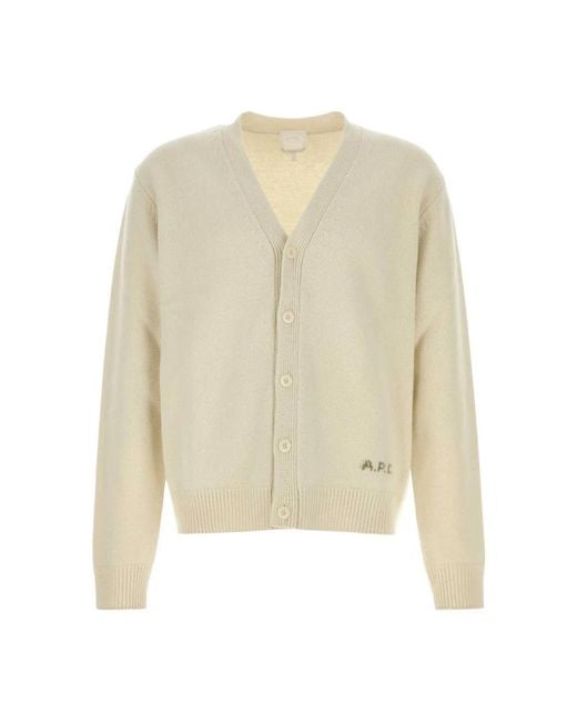 A.P.C. White Cardigans for men
