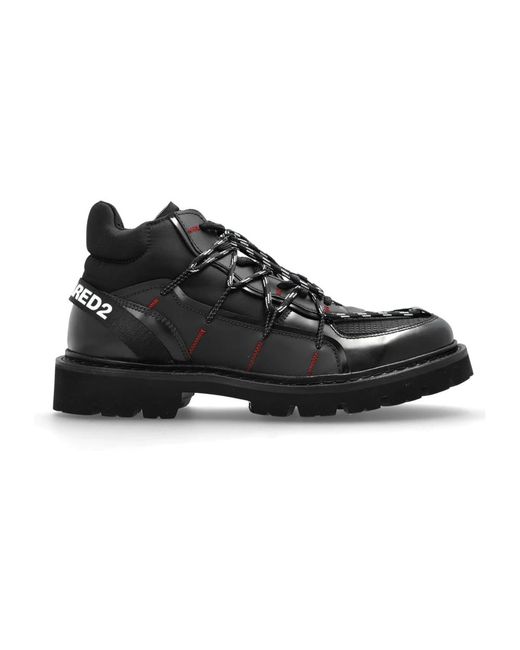 DSquared² Logo Ankle Boots in Black für Herren