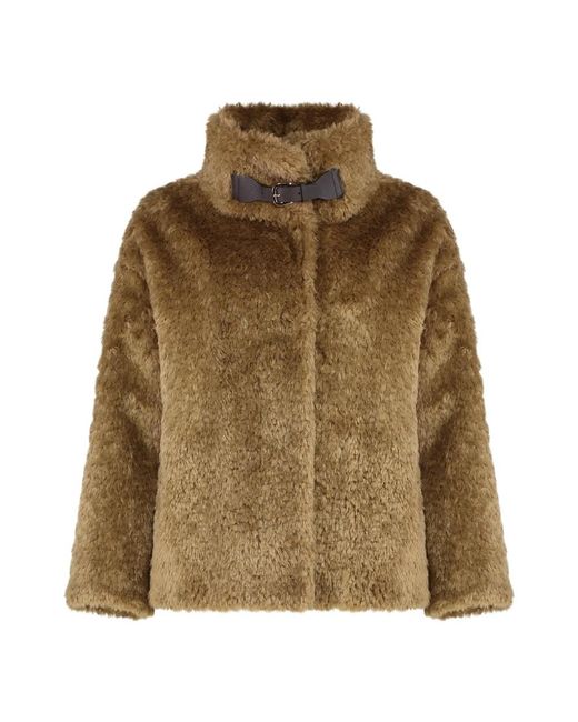 Herno Green Faux Fur & Shearling Jackets