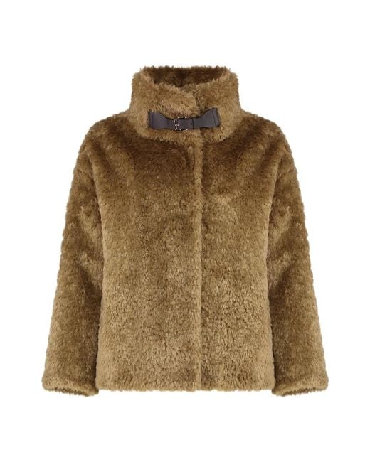 Herno Green Faux Fur & Shearling Jackets