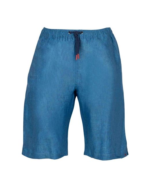 Kiton Blue Casual Shorts for men