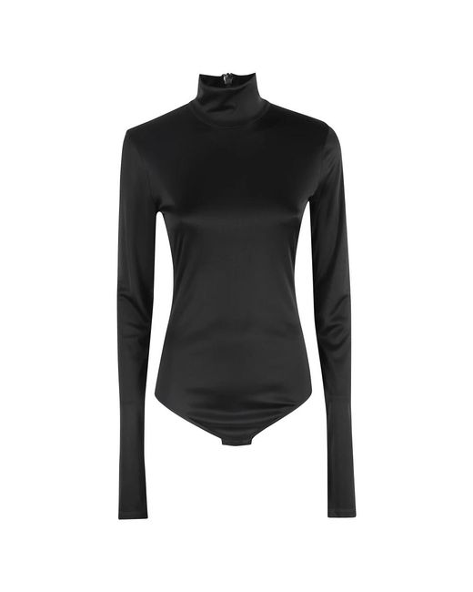 ANDAMANE Tops ,Zwart ,Zwarte Hoge Kraag Bodysuit Ziggy in het Black