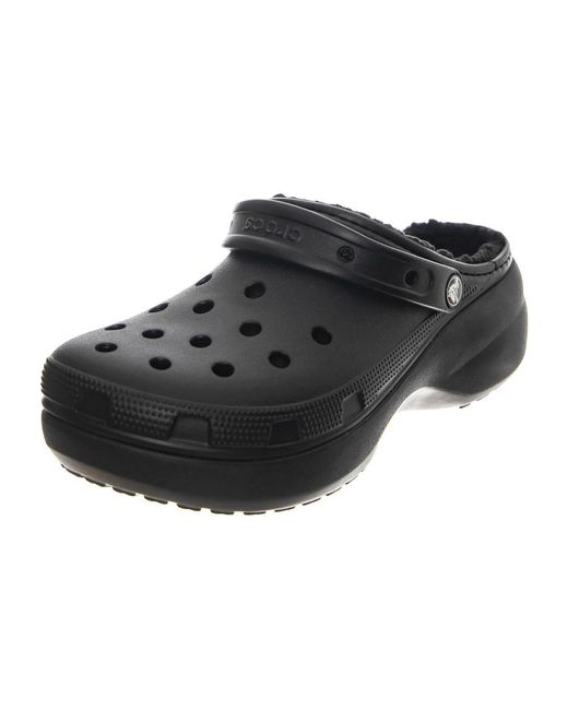 CROCSTM Black Classic Platform Lined Clog