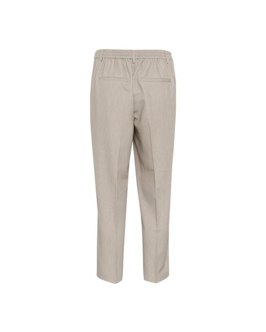 Kaffe Gray Straight Trousers