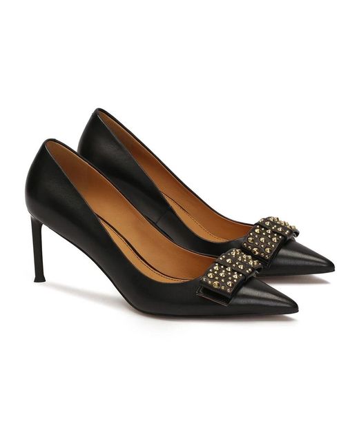 Kazar Black Schwarze Pumps Mit Großen Verzierten Schleifen