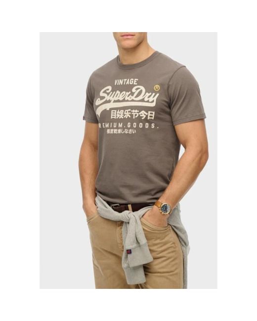 T-Shirts Superdry de hombre de color Gray