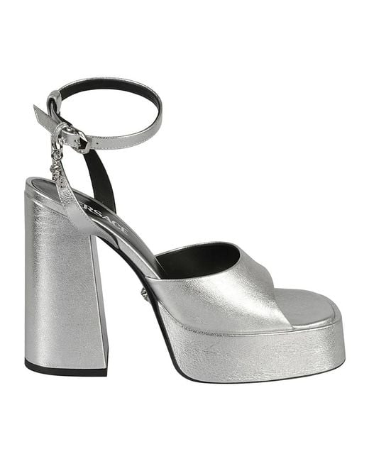 Versace Gray High Heel Sandals