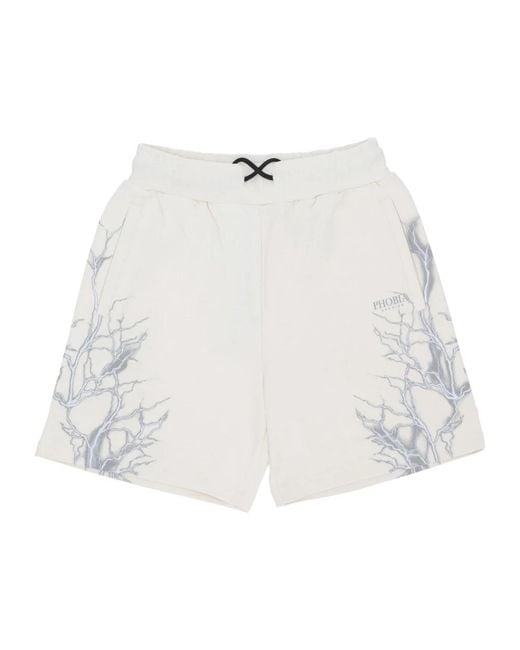 PHOBIA ARCHIVE White Casual Shorts for men