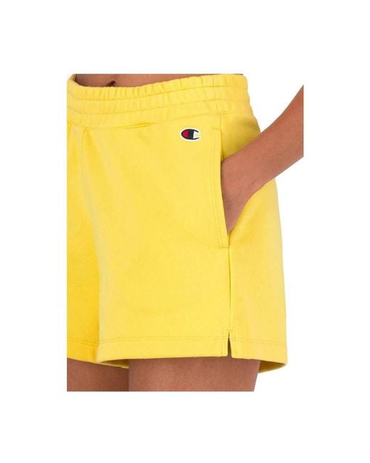 Champion Yellow Short Shorts