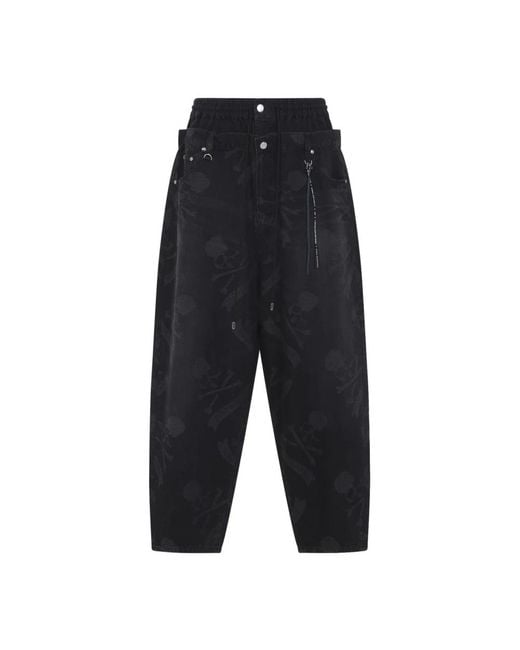 MASTERMIND WORLD Black Wide Jeans for men