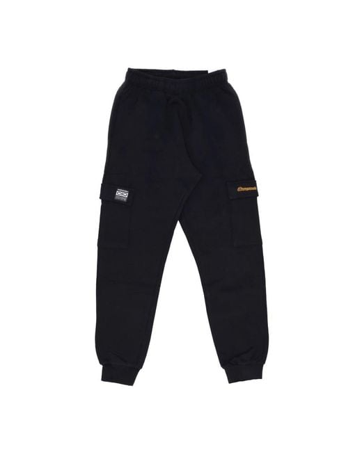 Propaganda Broeken ,Zwart ,Katoen Cargo Sweat Pant Zwart in het Blue voor heren