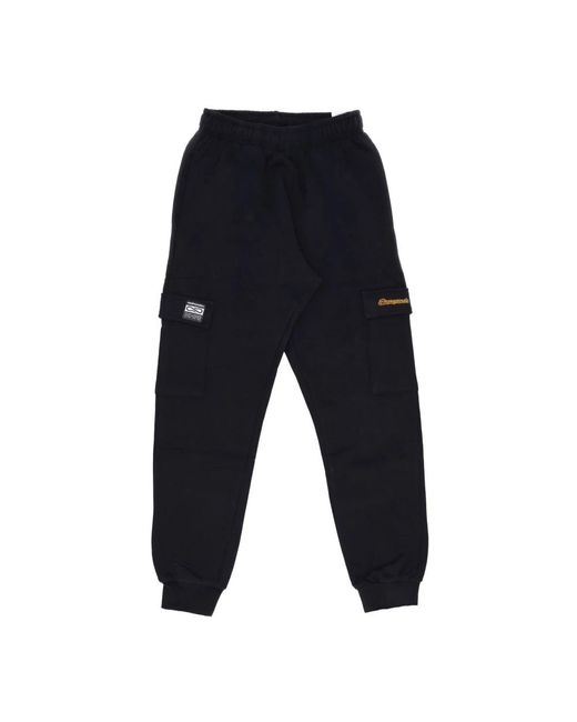 Propaganda Broeken ,Zwart ,Katoen Cargo Sweat Pant Zwart in het Blue voor heren
