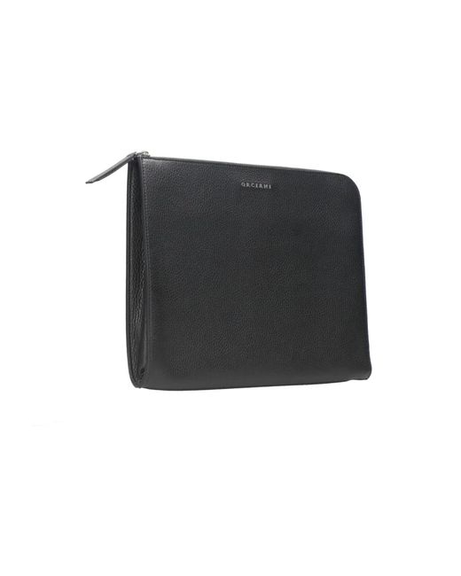 Orciani Accessoires ,Zwart ,Leer Leren Portemonnee in het Black voor heren