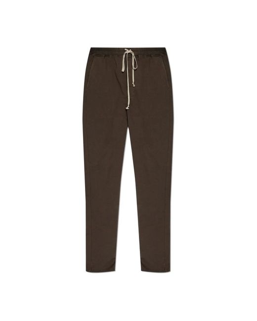 Rick Owens Broeken ,Bruin ,Katoen Trainingsbroeken Met Raw-Finished Pijpen in het Brown voor heren