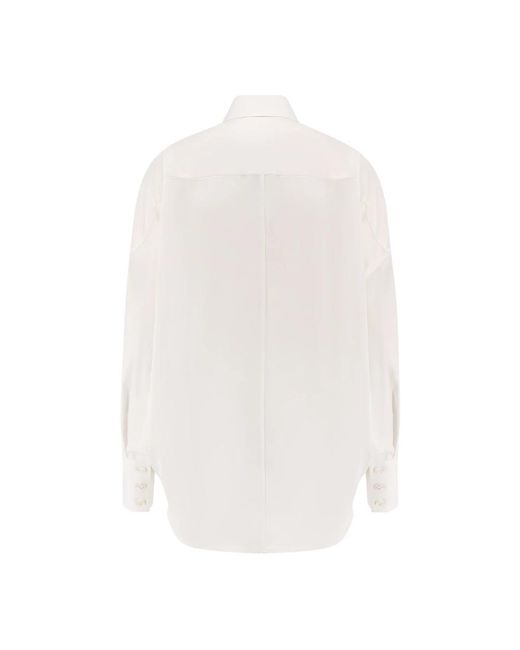 Stella McCartney White Oversize Satin Shirt