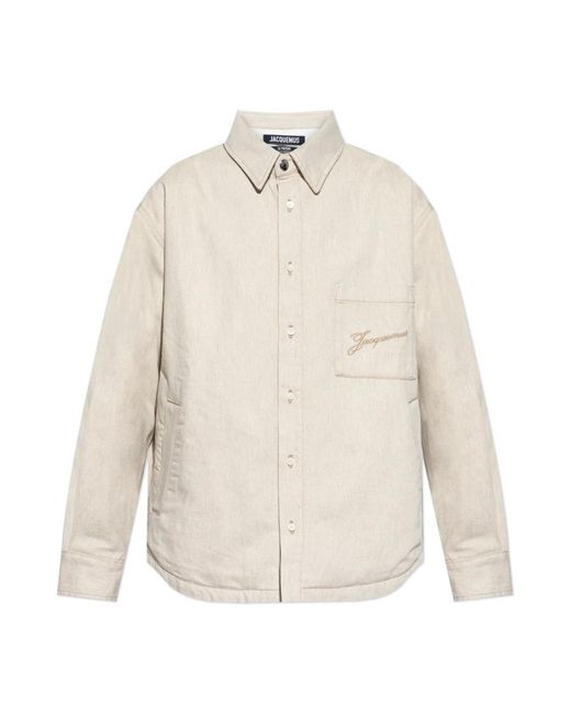 Jacquemus Jassen ,Denim Boulanger Denim Jacket in het White voor heren
