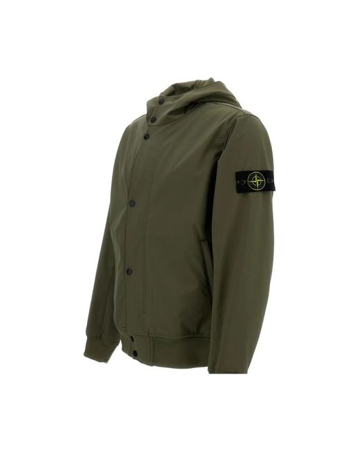 Stone Island Green Bomber Jackets for men