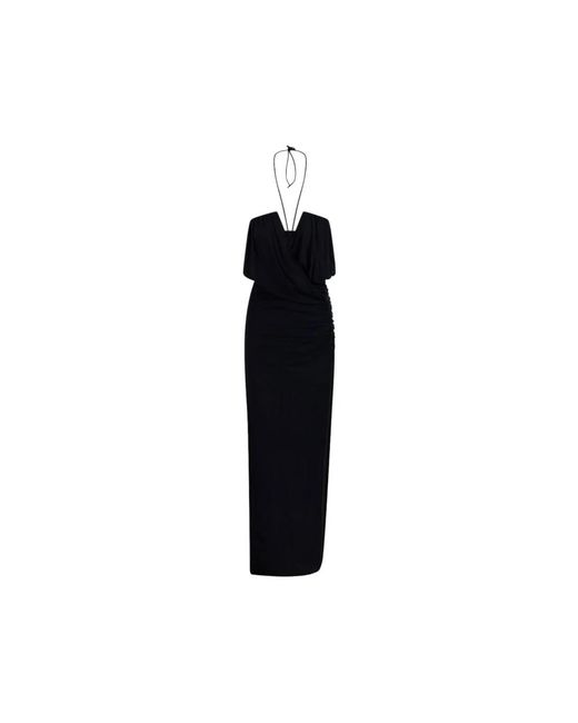 Amazuìn Black Giselle Draped Dress