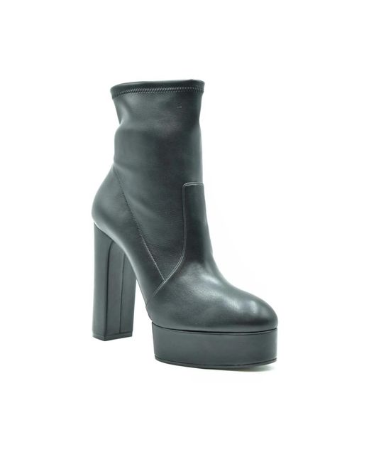 Casadei Gray Heeled Boots