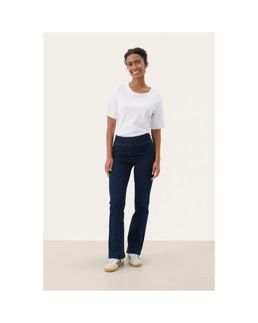 Part Two Blue Wide Trousers