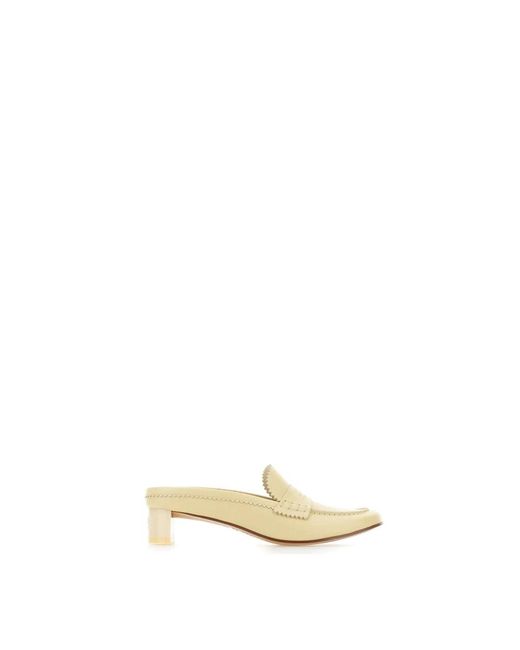MM6 by Maison Margiela Natural Heeled Mules