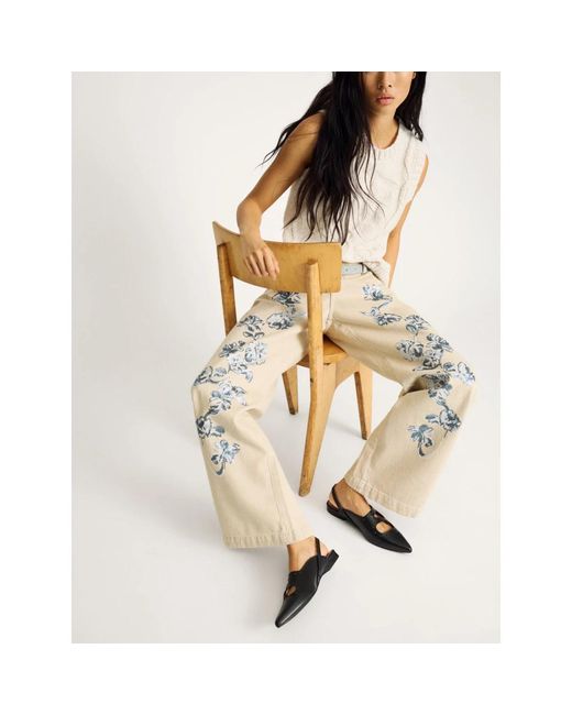 Munthe Natural Wide Trousers
