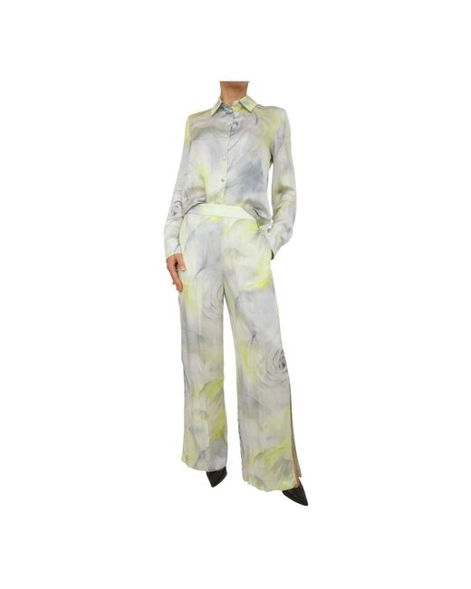 Blugirl Blumarine Green Wide Trousers