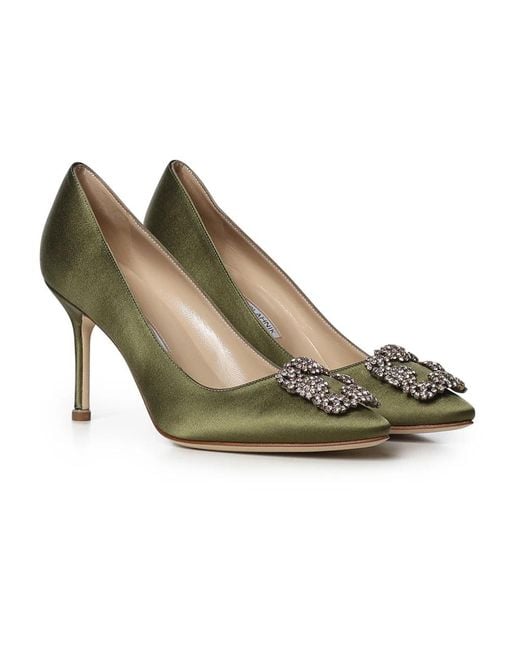 Manolo Blahnik Green Pumps