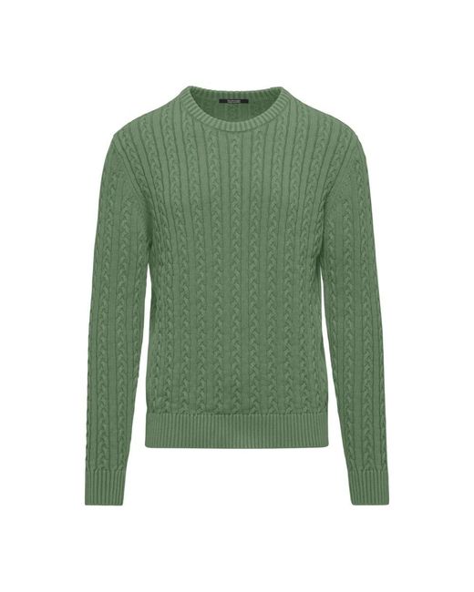 Bomboogie Green Round-Neck Knitwear for men