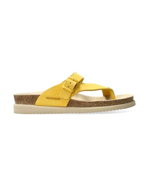 Flat sandals Mephisto de color Yellow