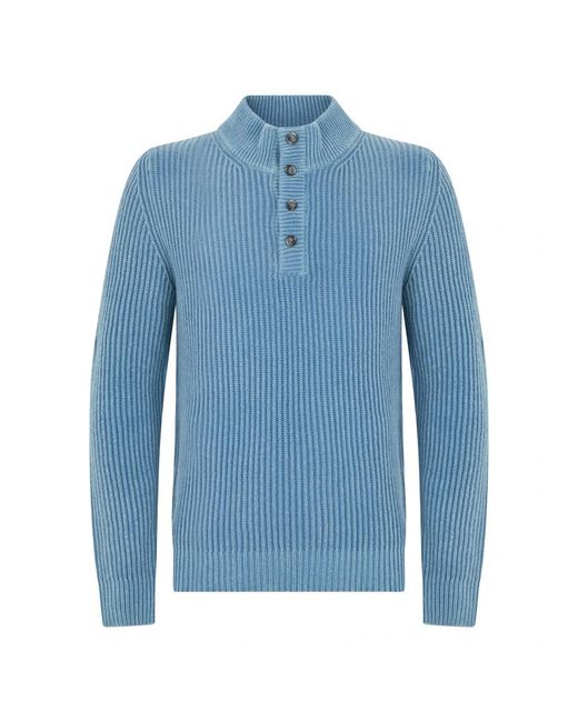 Fedeli Pullover Mit Hohem Kragen in Blue für Herren