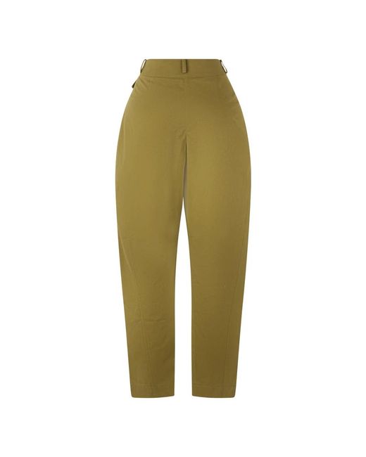 Alberta Ferretti Green Cropped Trousers