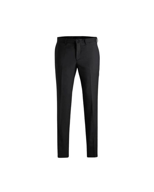 Jack & Jones Broeken ,Zwart ,Wol Slim Fit Zwarte Broek Model 12141112 in het Black voor heren