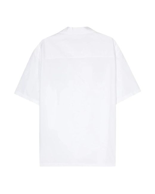 Jil Sander Weiße popeline hemd in White für Herren