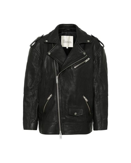 My Essential Wardrobe Leather Jackets in het Black
