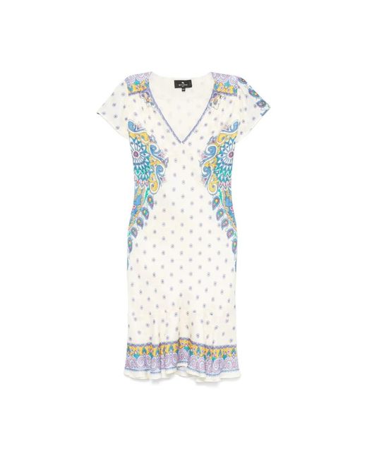 Etro White Short Dresses