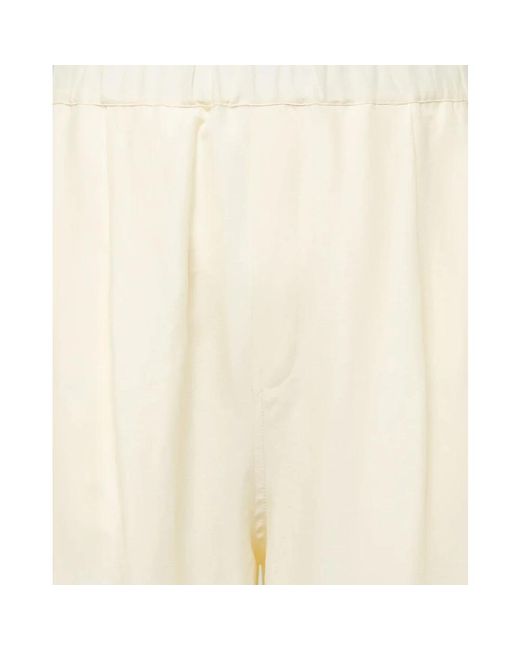 Laneus White Slim-Fit Trousers for men