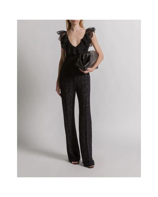 Alberta Ferretti Black Wide Trousers