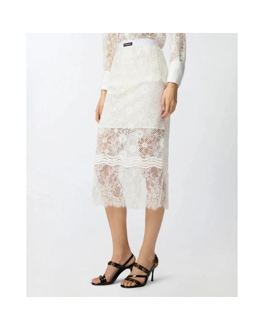 Pinko White Midi Skirts