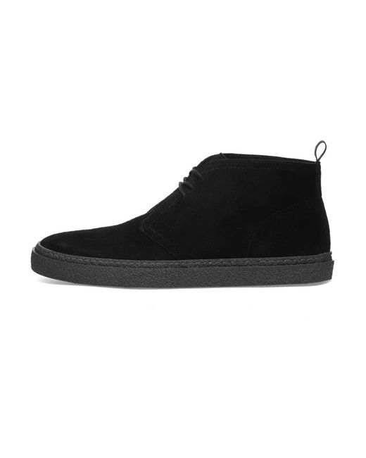 Fred Perry Black Lace-Up Boots for men