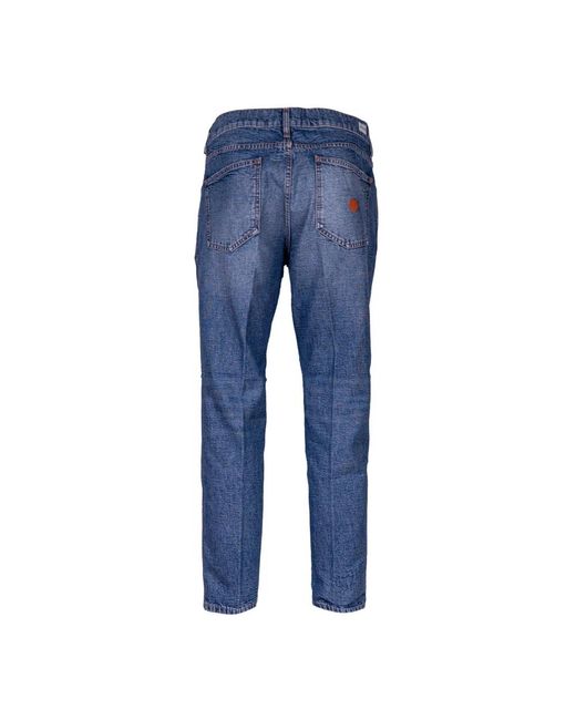 Don The Fuller Carrot fit jeans mit distressed knie und patch effekt. niedrige taille. hergestellt in italien in Blue für Herren