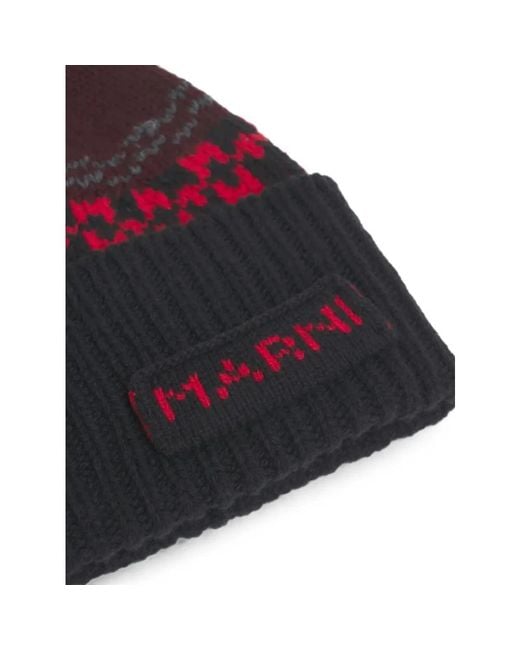 Marni Accessoires ,Rood ,Beanies in het Red voor heren
