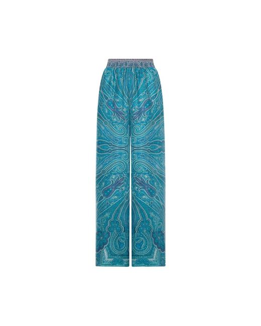 Pierre Louis Mascia Blue Wide Trousers