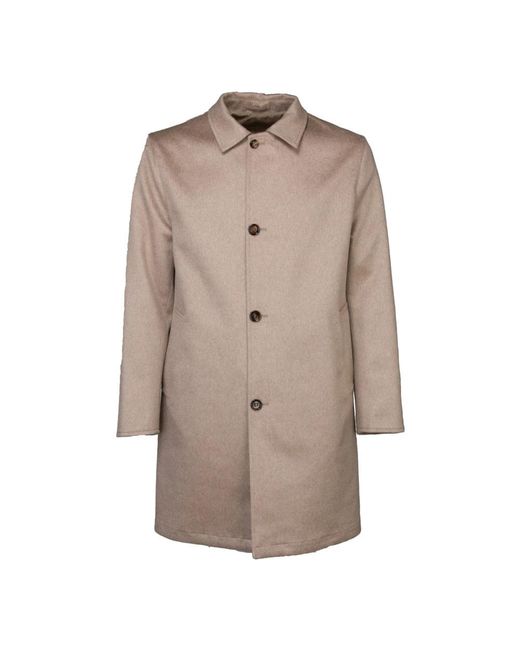 KIRED Natural Single-Breasted Coats for men