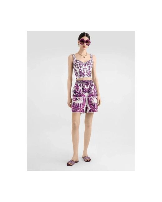 Dolce & Gabbana Purple Sleeveless Tops