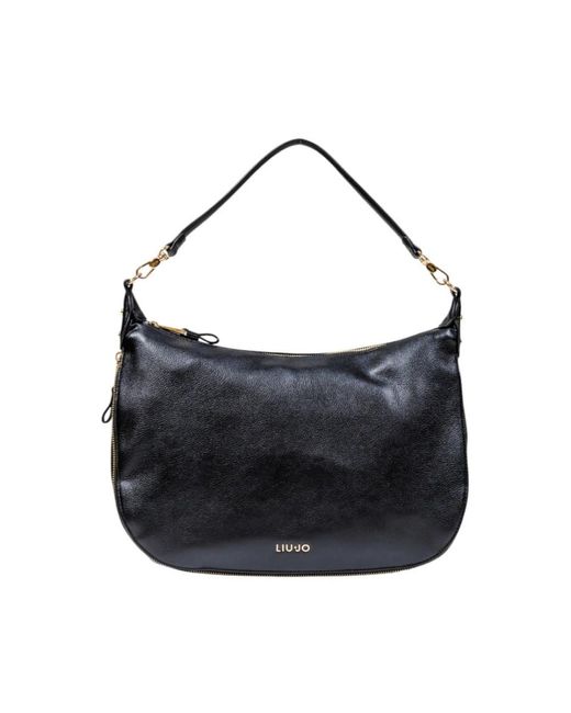Liu Jo Black Schwarze Handtasche Mit Reißverschluss Und Taschen
