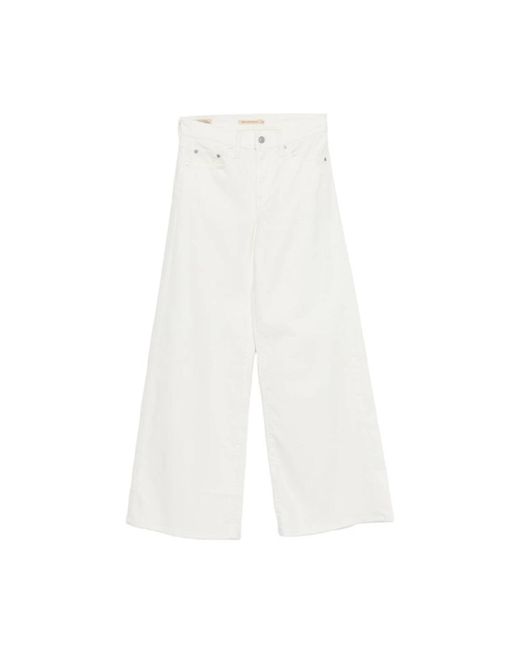 Wide Jeans Levi's de color White