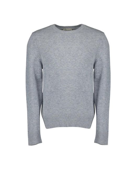 Officine Generale Gray Round-Neck Knitwear for men