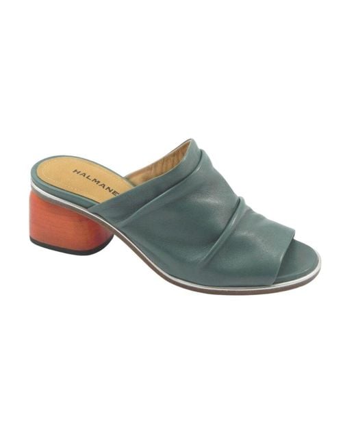 Halmanera Blue Heeled Mules